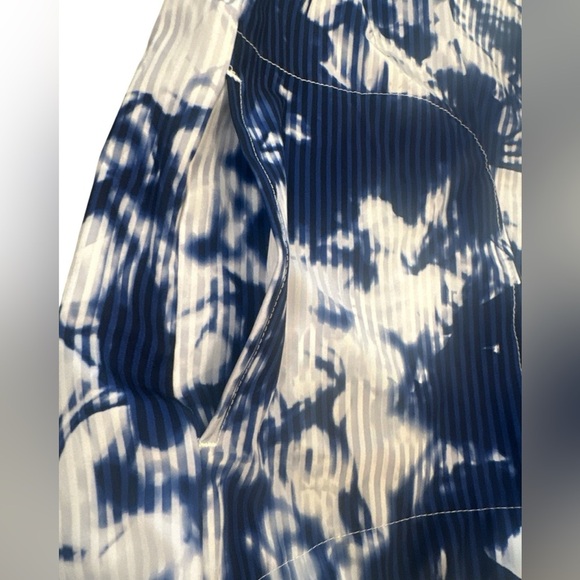 Love Life Live Zip Up Jacket Size Small Navy White Tie Dye Print Lightweight - Picture 4 of 12